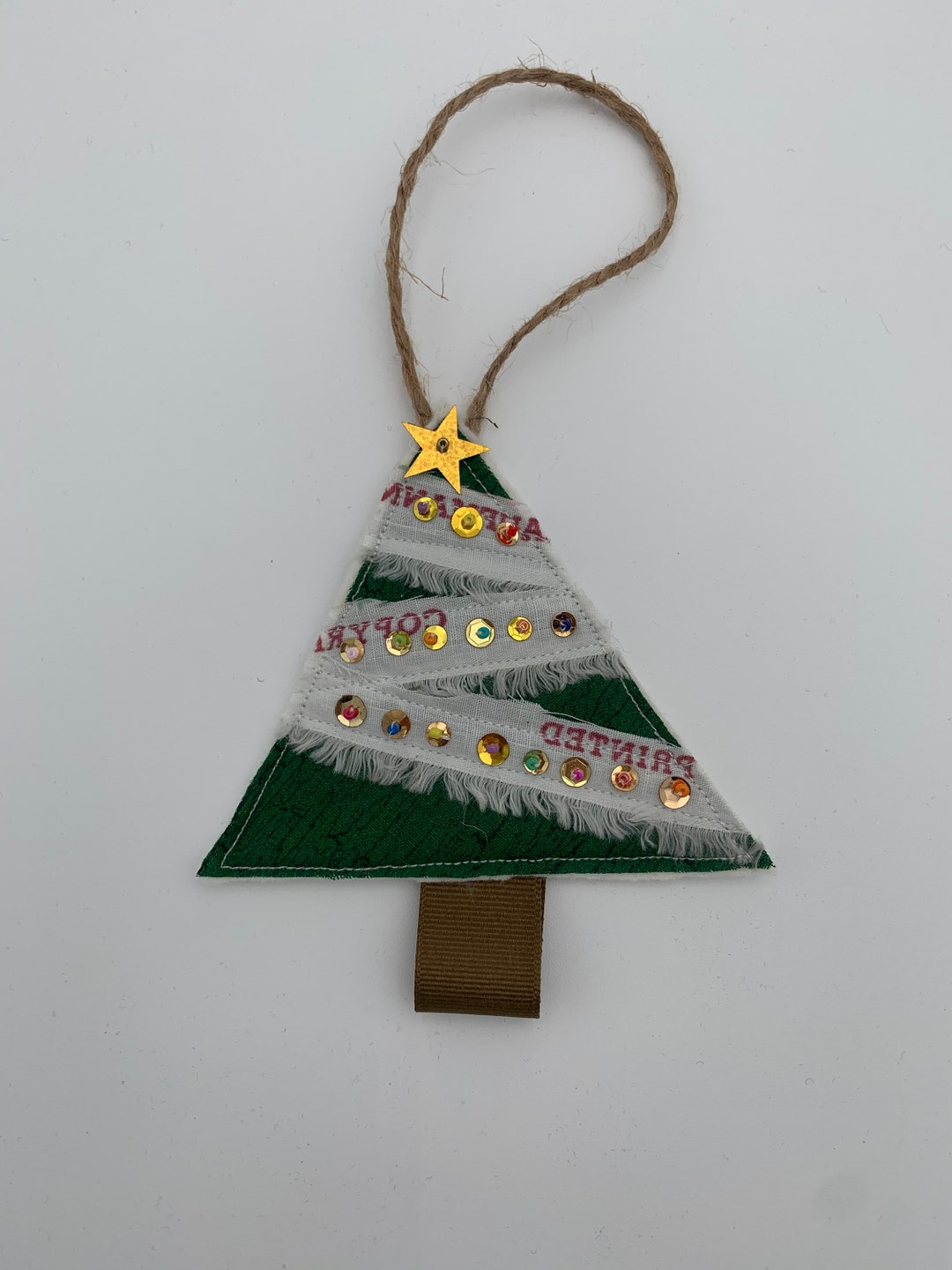 Fabric Christmas Tree Ornament Etsy