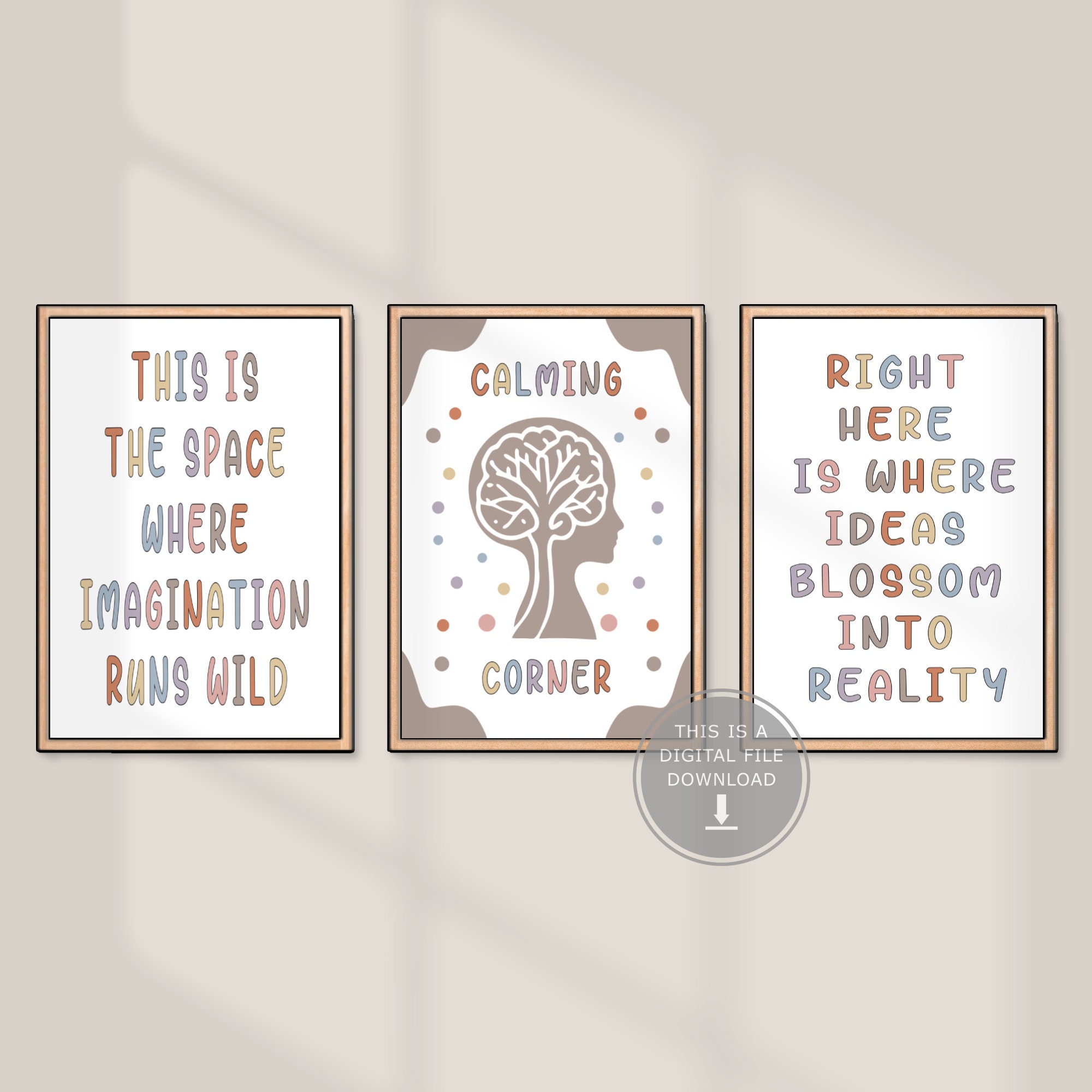 Calming Technique Classroom Decor Set of 6, Stress Response, 9 Things ...