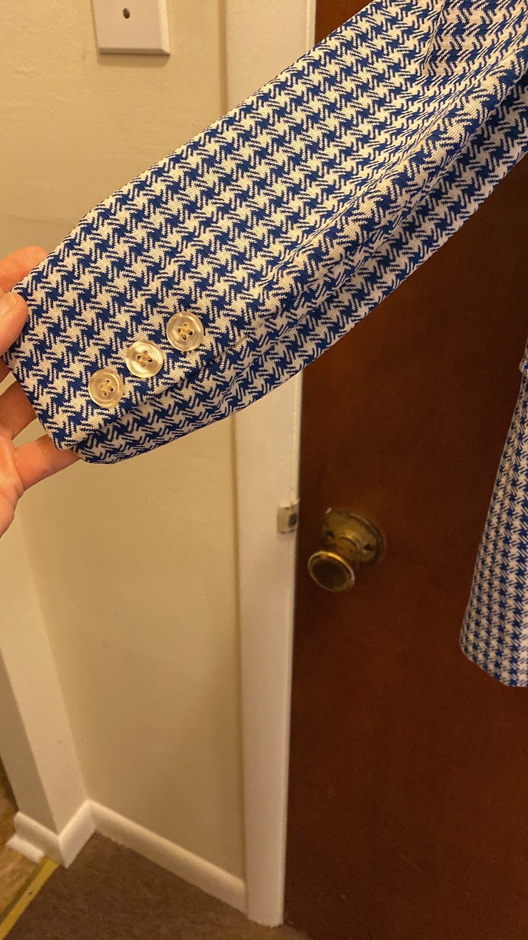 Vintage Mens Houndstooth Blazer Etsy