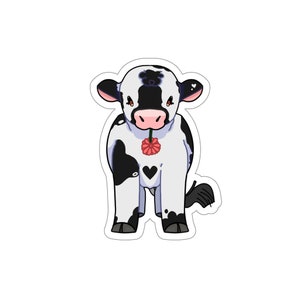 Holstein Black and White Farm Cow Sticker
