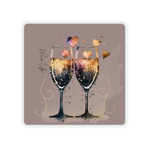 Line Up Red and White Wine Up Drink Stickers