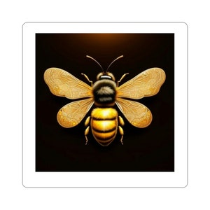Klassieke gele en zwarte honingbijsticker