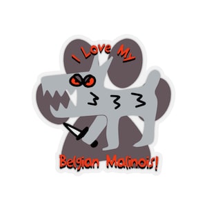 Ik hou van mijn Belgische Mechelaar K9-sticker