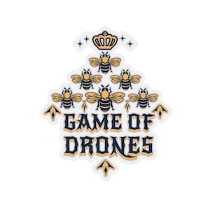 Spel van Drones gouden honingbijsticker