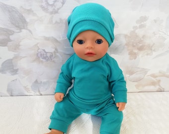 Personalisiertes Puppenkleidung 36 cm, Puppenpulli Hose Mütze , Puppenoutfit Babypuppe Baby re born Mädchenpuppen, Paola Reina doll 34cm
