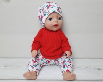 Minikane doll outfit 13 inch doll, Miniland doll clothes 15 inch doll clothes, Christmas gift, Paola Reina doll 34 cm - Gordis red