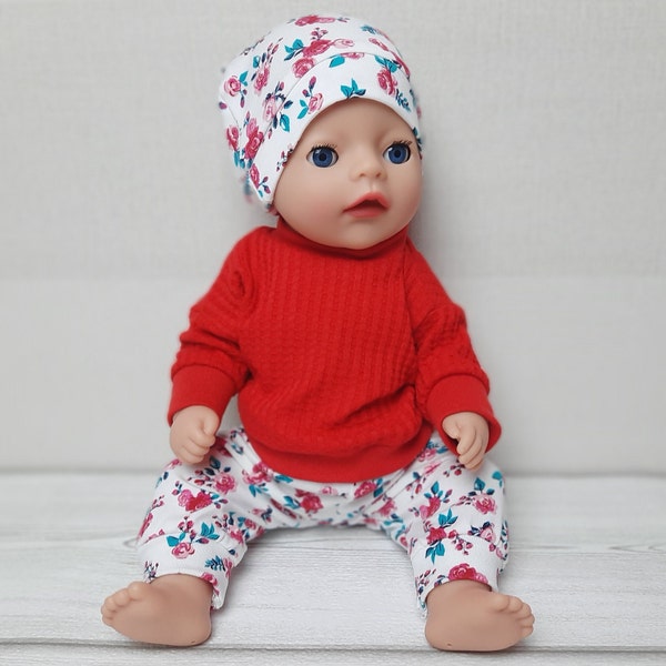 Minikane doll outfit 13 inch doll, Miniland doll clothes 15 inch doll clothes, Christmas gift, Paola Reina doll 34 cm - Gordis red