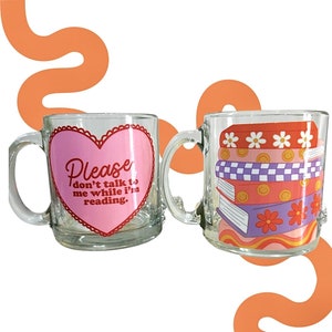 Book Girly Glass Mugs