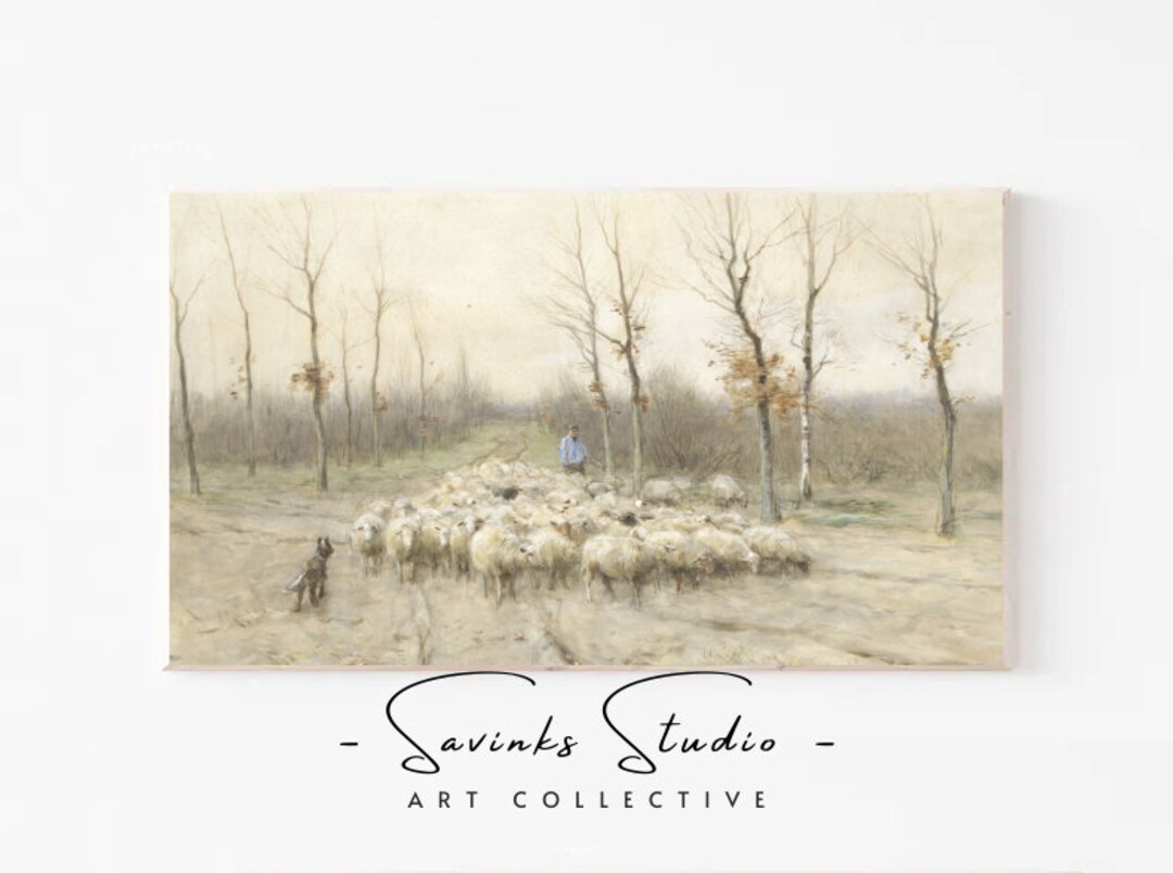 Sheep Landscape TV Art: Spring Pastoral Scene (digital Download) - Etsy