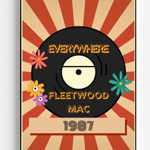 Fleetwood Mac Everywhere graphic wall art print retro Everywhere 2