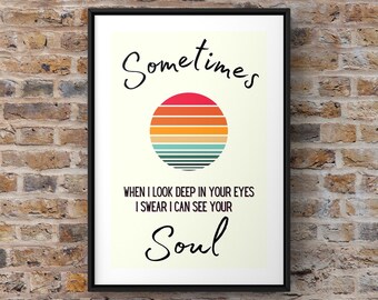 James - Sometimes Retro Lyric Music Wall Art Print - Etsy