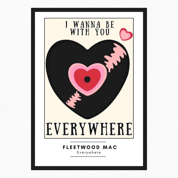 Fleetwood Mac Everywhere graphic wall art print retro