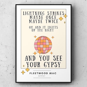 Fleetwood Mac Gypsy graphic wall art print retro