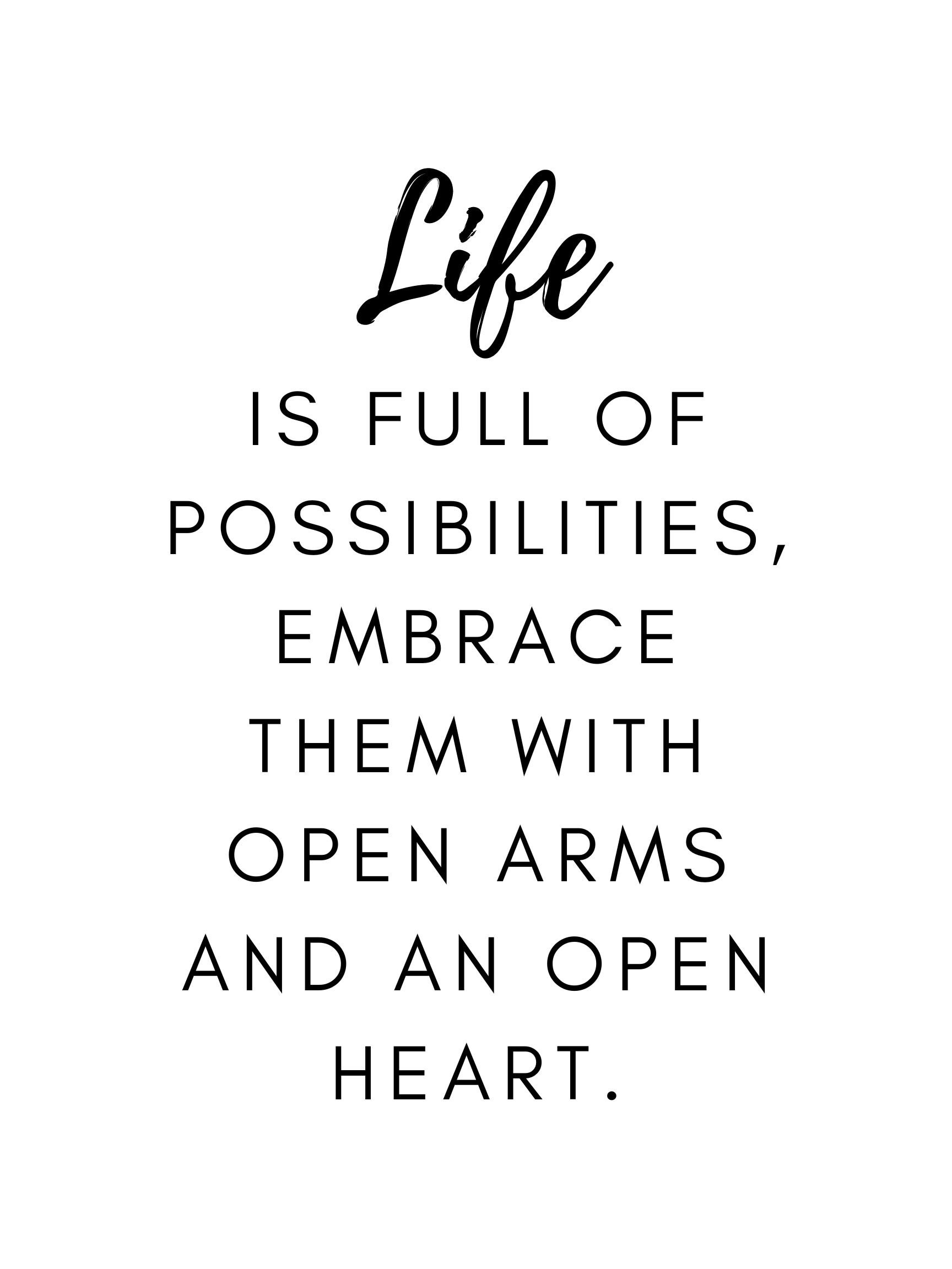 Life Inspirational Quote, Printable Wall Art, Positive Quotes, Quote Print - Etsy