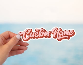 Custom Name stickers, personalized stickers, waterproof stickers, laptop stickers, water bottle stickers, bulk custom sticker, custom name