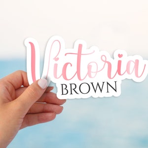 Personalized name sticker, Custom vinyl sticker, Gradient color name sticker, Holographic name sticker, water bottle sticker, FREE SHIPPING!