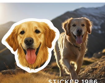 Custom Dog/Cat/Pet Stickers, Personalized dog sticker, custom dog sticker, dog face sticker, sticker of my dog, stickers of my pet