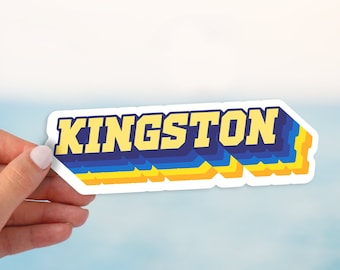 Personalized name, Custom retro name sticker, Name stickers retro vinyl waterproof, laptop stickers, water bottle stickers, Gradient color