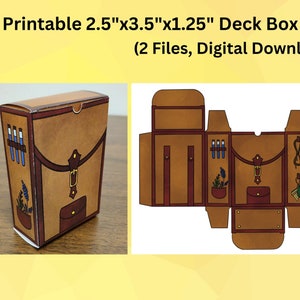 Scatola per carte, scatola per mazzi, custodia per carte, per DnD, MTG, TCG, carte da gioco, giochi da tavolo, pdf, download stampabile, regalo geek
