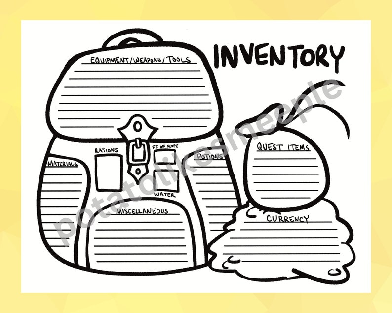 Bag of Holding Inventory Bag for Dnd 5e Dungeons and Etsy