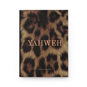 YAHWEH ヒョウ柄ハードカバーノート | マットな罫線入りノート