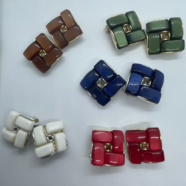 Lisner Thermoset Clip-On Earrings - 5 Colors Available!