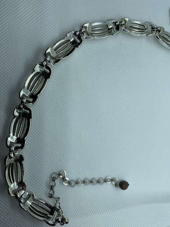 Silver Vintage Choker and Bracelet Set - image 4