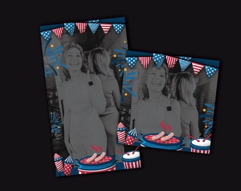 4th of July Overlay - Pre-made - 360 Photo Booth
