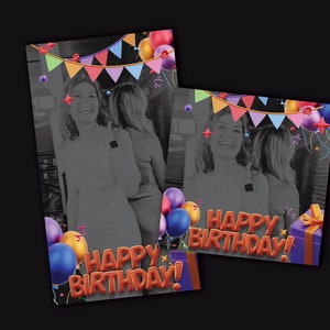 Birthday Overlay 1 - Pre-made - 360 Photo Booth