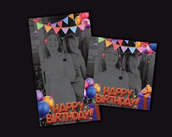 Birthday Overlay 1 - Pre-made - 360 Photo Booth