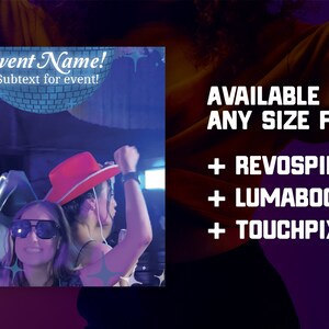 Blue Disco Ball - 360 Photo Booth Overlay - Custom Template for Prom, Anniversary, and Weddings image 3