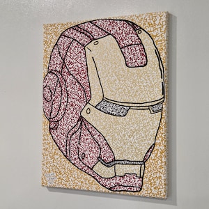 iron man helmet canvas panting Marvel Comics (Iron Collage) 85x85x4cm Stretched Pri Find Iron Man Wall Canvas and all of our other affordable retro video games Komar Wall Picture - Iron