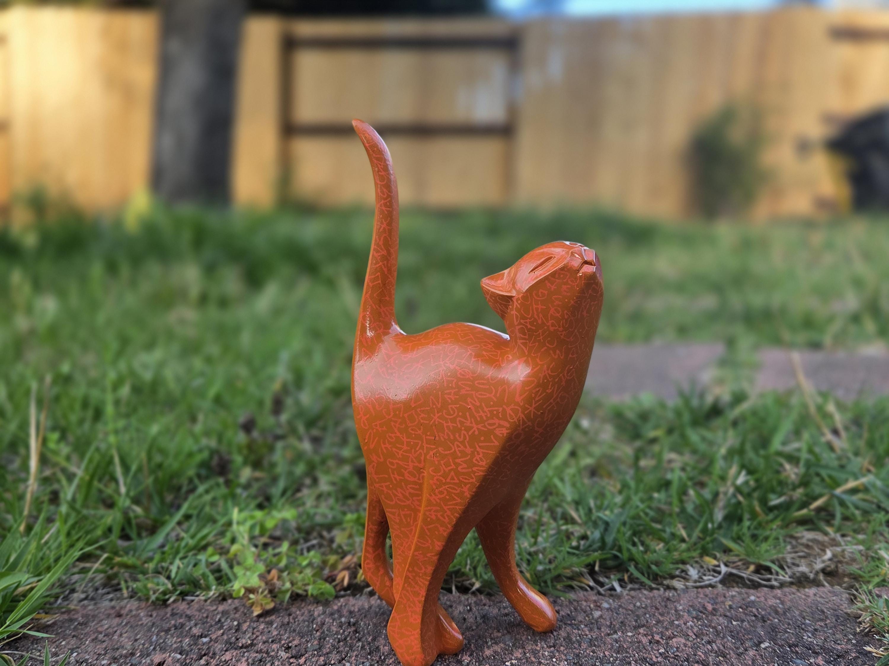 Cat Pop Art, Statue, Modern Home Decor, Graffiti Figurine, Unique