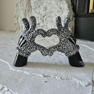 Mickey, Mouse, Heart Hands, Pop Art, Statue, Home Decor