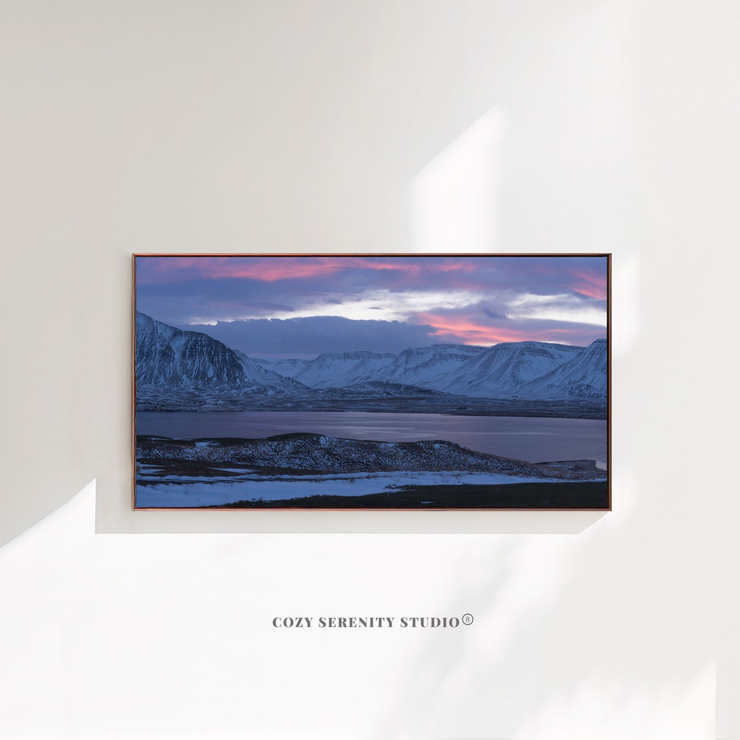 Frame Tv Digital Art Samsung Tv Frame Art Tv Frame Art Lake Painting