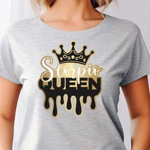 Zodiac Queen T-shirt, Zodiac T-shirt, Scorpio Queen T-shirt, Zodiac Drip, Womens T-shirt