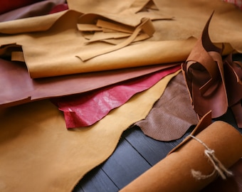 Leather for crafting ( various colours and sizes). Old English range.