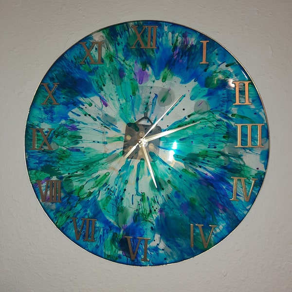 15" Peacock Clock