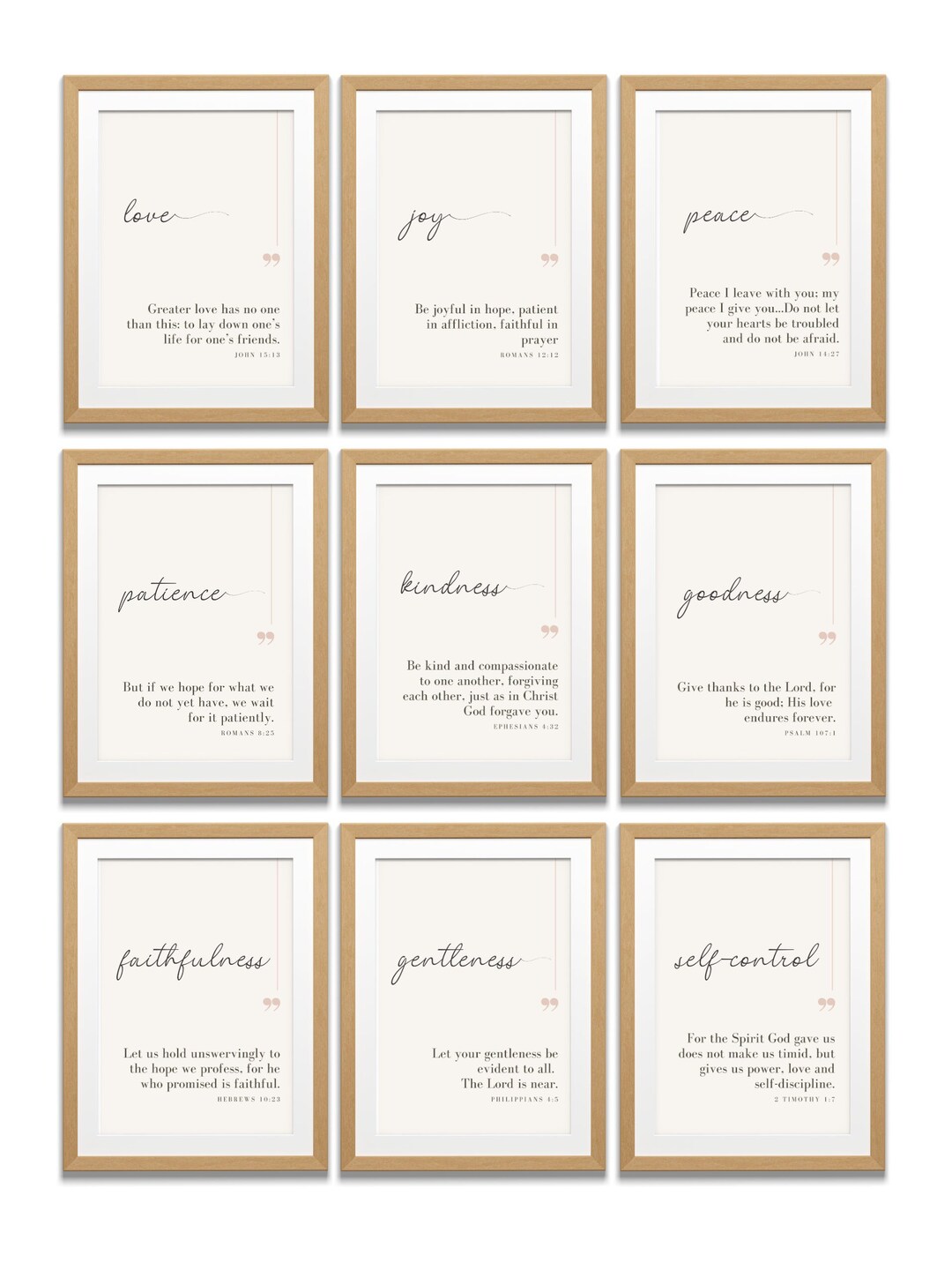 Fruit of the Spirit Wall Art Printable Posters Galatians 52223 Prints