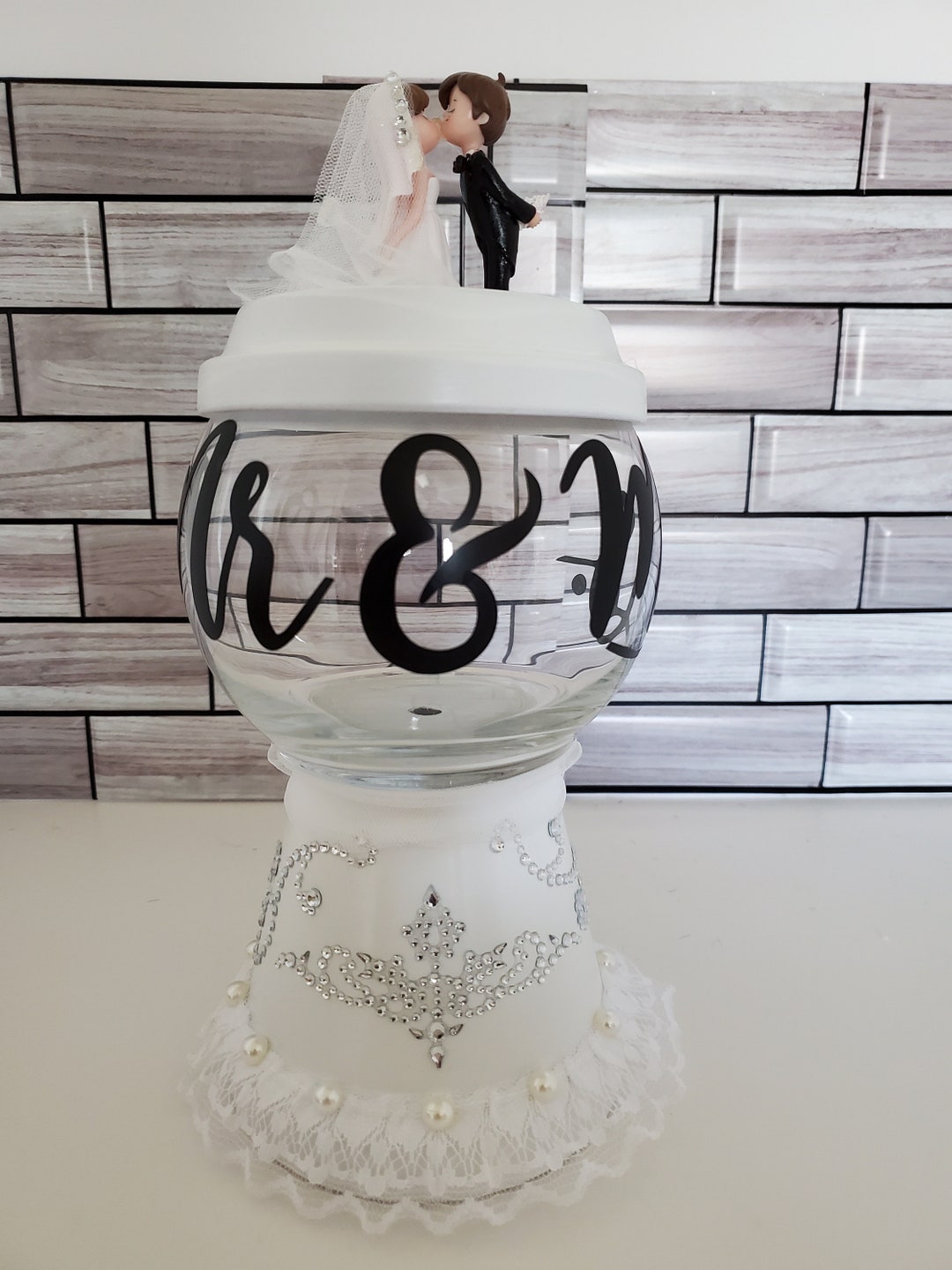 Wedding Candy Dish, Wedding Centerpiece, Bride to Be Gift, Groom Gift