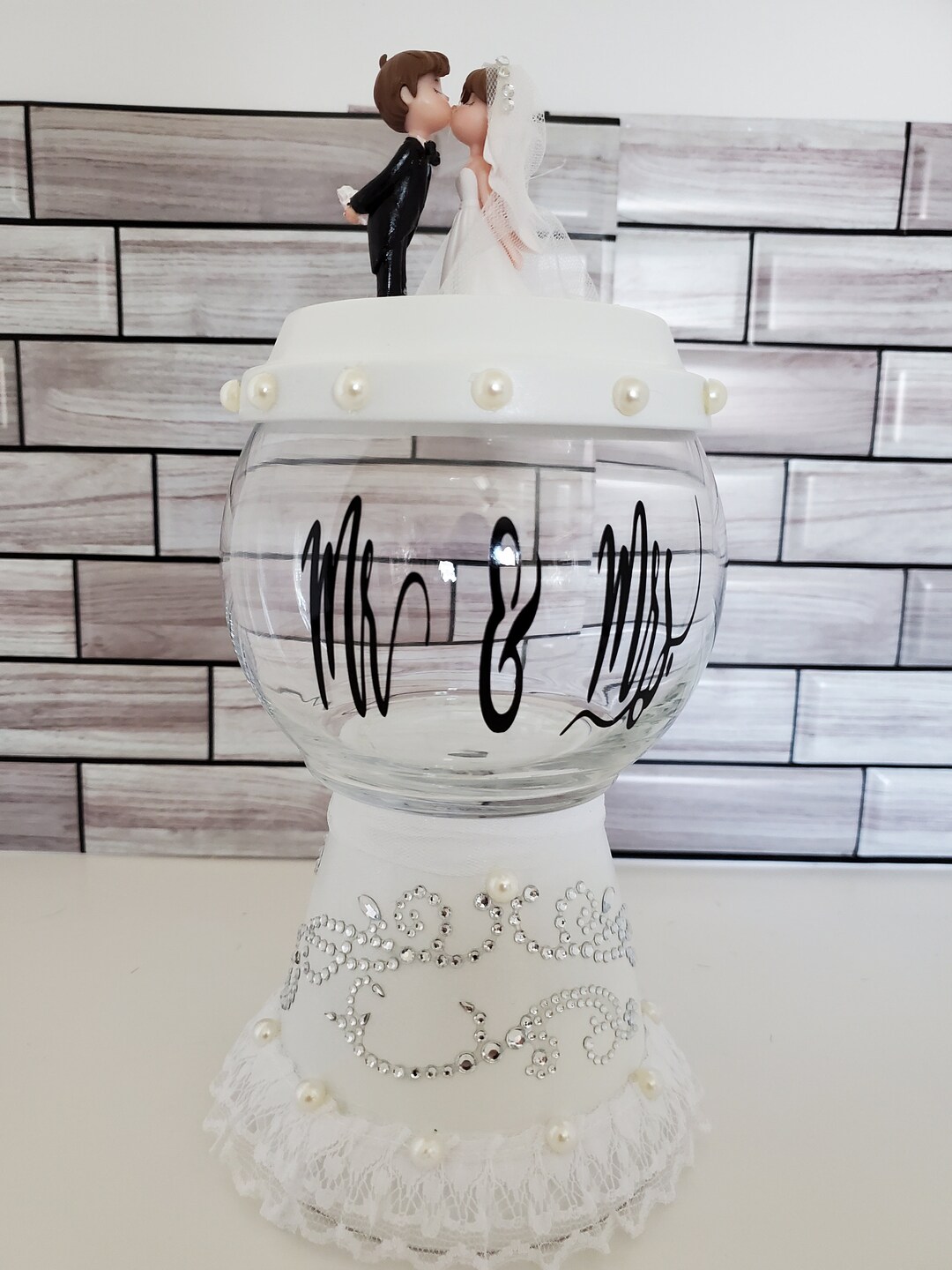 Wedding Candy Dish, Wedding Centerpiece, Bride to Be Gift, Groom Gift ...