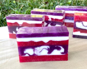 Berry Bliss Soap, Handmade Bar Soap, Fruit Soap, Artisan Soap, Blackberry Soap, Purple Soap