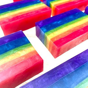 Pride Soap, Handmade Bar Soap, Rainbow Soap, Artisan Soap, Love Is Love, LGBTQ+ Soap