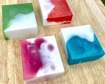 Gift Pack of 4 Soaps, Bulk Soap Variety Pack, Handmade Bar Soap, Artisan Soap Sampler Pack, Botanical Soap