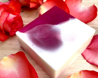 Handmade Rose Garden Soap, Artisan Floral Scented Bar