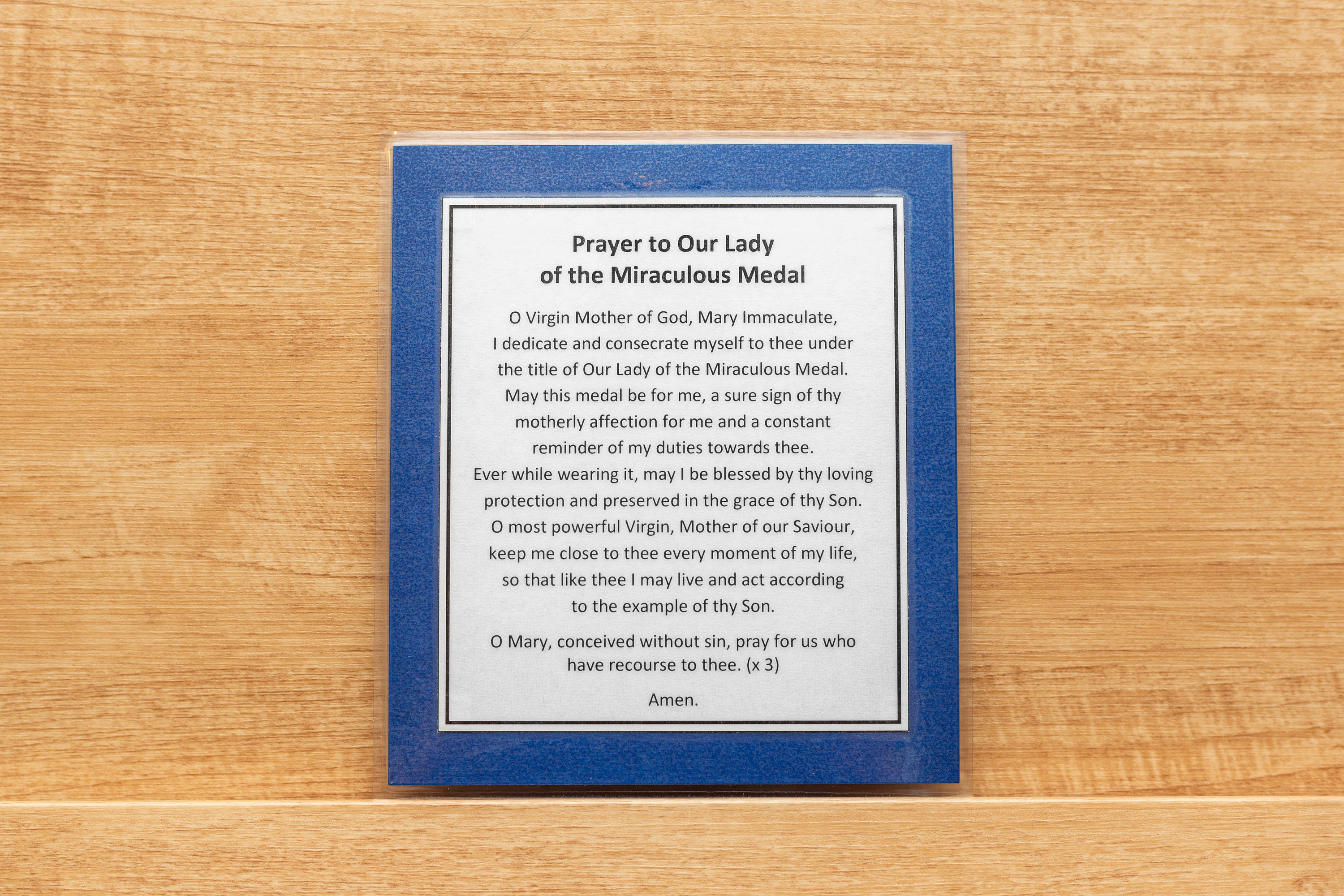Miraculous Medal Laminated Prayer Card Catholic Prayer Card Miraculous ...