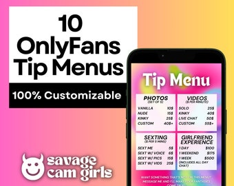 Onlyfans Tip Menu Template for Onlyfans Creators - Etsy