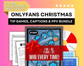 OnlyFans Tip Game Christmas Bundle with OnlyFans Caption Ideas for OnlyFans Solo Creators | December OnlyFans PPV OnlyFans JOI Script