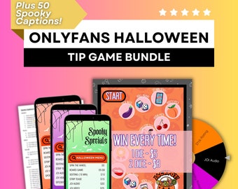 OnlyFans Tip Game Halloween Bundle with Caption Ideas for Solo Creators | October OnlyFans Tip Menu