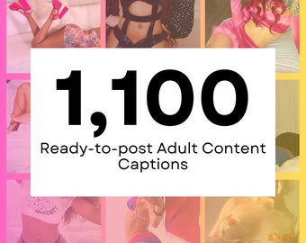 May include: A collage featuring various images of lingerie and adult content. The central image displays the number "1,100" with the text "Ready-to-post Adult Content Captions". The logo for "savage cam girls" is in the bottom left corner.